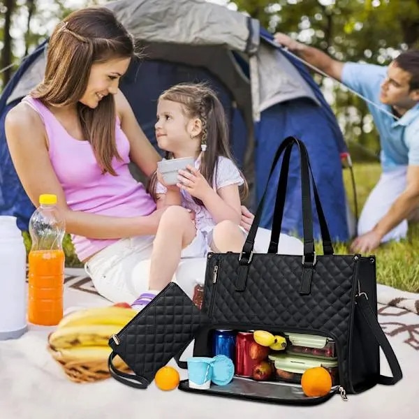 Geanta laptop 2in1 cu compartiment termoizolant, rosu vin, 36.8x15.2x14cm