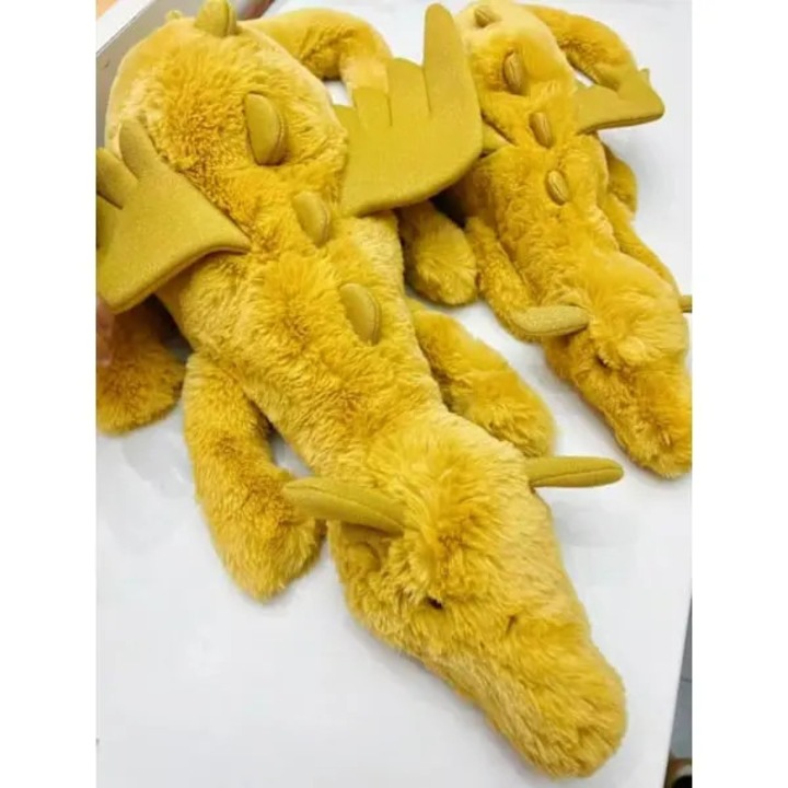 Jucarie de plus HERUSI Drake aurit 50cm moale galben