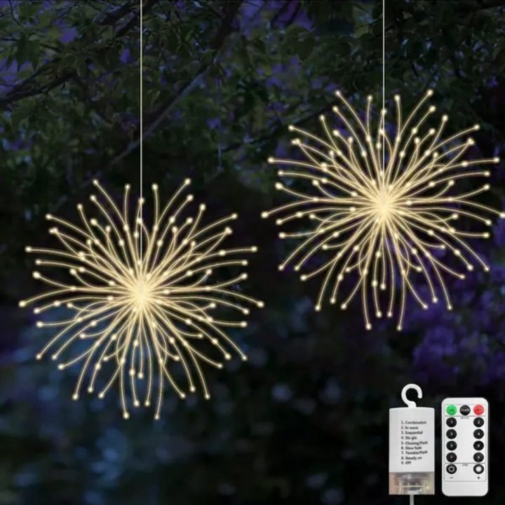Instalatie Craciun HERUSI 200 LED, flexibila, telecomanda, rezistenta la apa, 2x multicolor