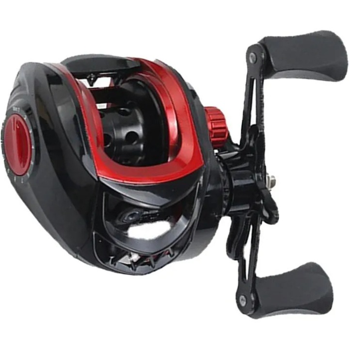 Fém baitcasting orsó, kisiklásgátló, 7.2:1, 8kg, nagy távolságú