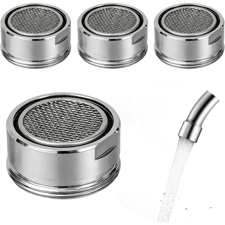 Set 4 aeratoare baterie HERUSI inox 24mm cromat