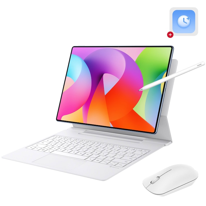 Tableta HUAWEI Matepad Pro Max, 3K Flexible Oled 144 Hz PaperMatte Display, Ultra-Thin & Ultra-Light, 12GB RAM, 512GB, 9760 mAh, 66W Supercharge, Wi-Fi, Blue + PU Leather Smart Magnetic Keyboard + M-Pencil Pro + Wireless Mouse
