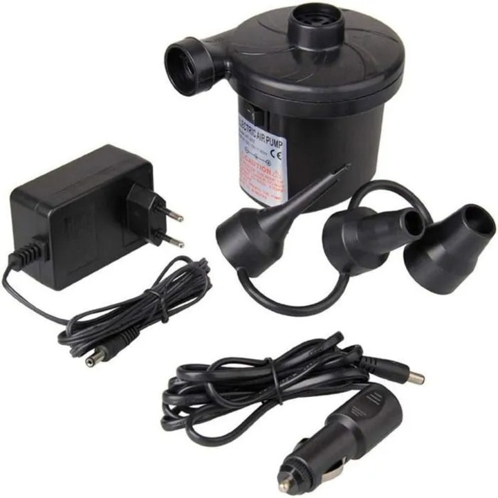 Elektromos pumpa, 3 tartozékkal, kompakt, könnyű, 220V, fehér