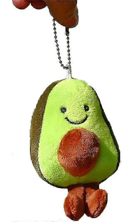 HERUSI avokádó kulcstartó, 11cm, puha, zöld
