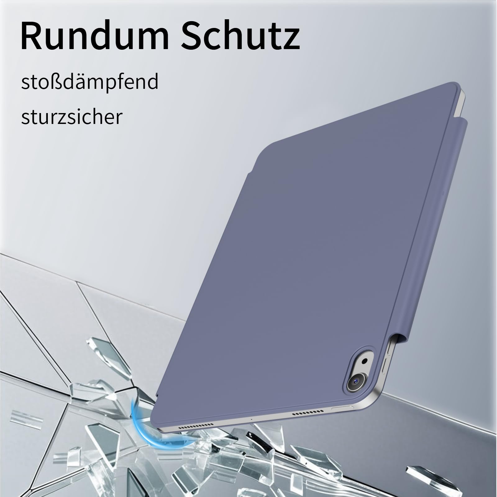 Husa Tableta, ZOYU, Pentru iPad Air 11/10.9 Inch, Stand Magnetic, Functie Auto Wake/Sleep, Mov