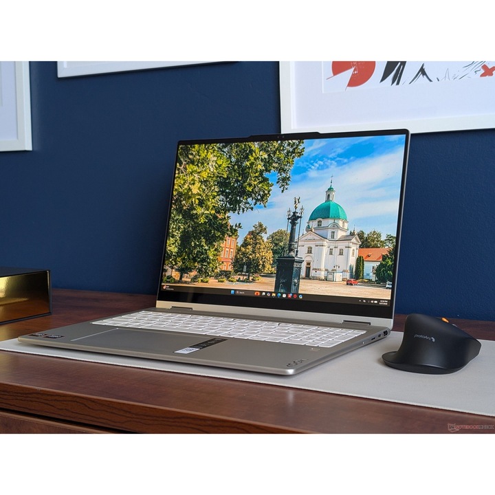 Laptop Lenovo Yoga 7 2-in-1 16AGP11 83TF0011PB, 16 inch 1920 x 1200 Touchscreen, AMD 445 6 C / 12 T, 2.0 GHz - 4.6 GHz, 16 MB cache, 54 W, 16 GB LPDDR5X, 512 GB SSD, AMD Radeon Graphics, Windows 11 Home, Tastatura English US, Seashell