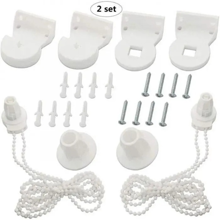 Set 2 kituri accesorii pentru rulouri 25mm plastic 2x2m