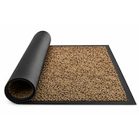 Covoras de Intrare OPTIMDEKO, 60x40 cm, Antiderapant, Absorbant si Antimurdarie, Striat, Baza din Cauciuc, Rezistent, pentru Interior si Exterior, Maro