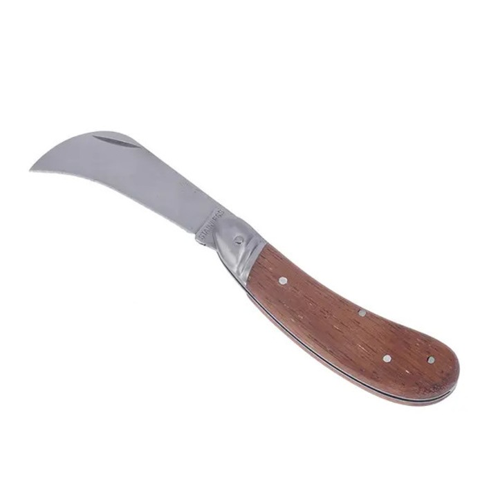Kültéri összecsukható kés, rózsafa nyél, 2Cr13 rozsdamentes acél penge, 20cm