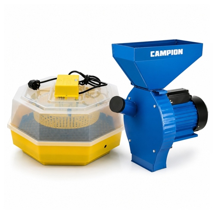 Elektromos Malomkészlet CAMPION 3.8 kW és CLEO 5 DEPOX® Inkubátor, sárga/kék