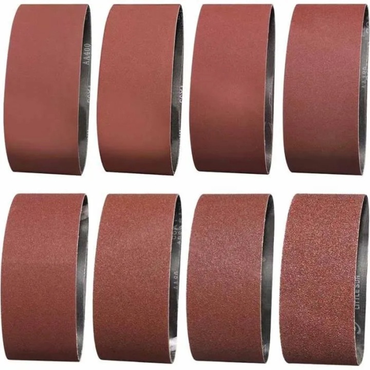 Banda abraziva 75x457mm set 14 piese multigranulatie