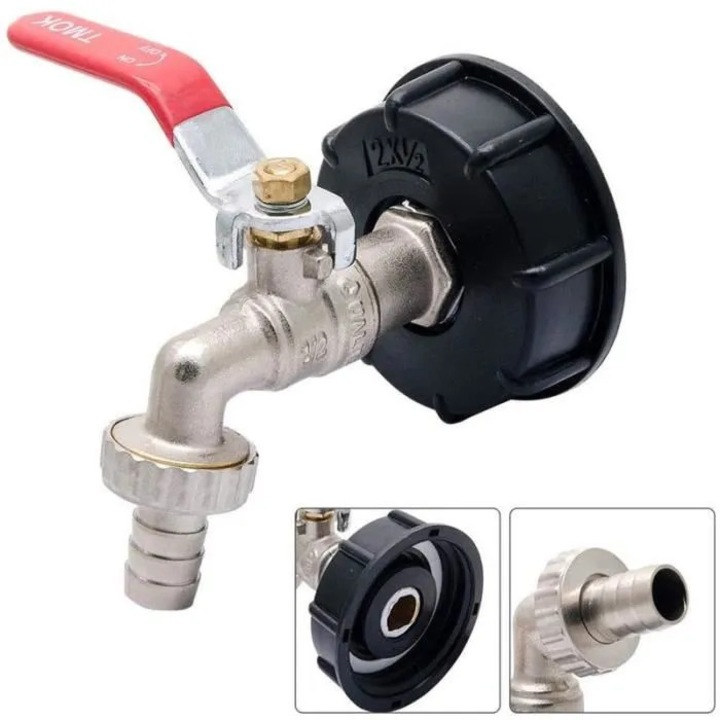 IBC S60x6 sárgaréz csapadapter 12,7mm üzemolajhoz