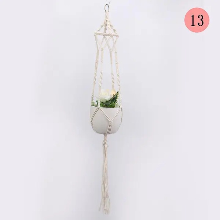 Set 4 suporturi suspendate pentru plante, bumbac, 13cm
