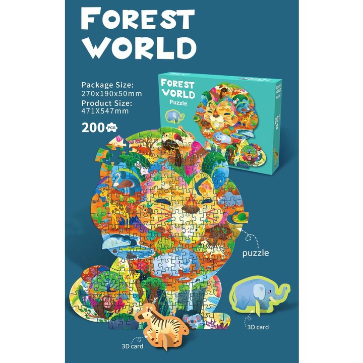Детски пъзел Armtoys, лъвче, 200 части