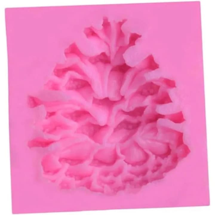 Forme prajituri silicon, con de brad, roz, usor de utilizat