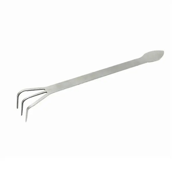Növénygereblye, rozsdamentes acél, 3 fogú, ergonomikus nyél, 24.5x3.3cm