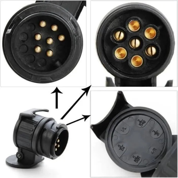 Adaptor remorca 13 pini rotund exterior robust