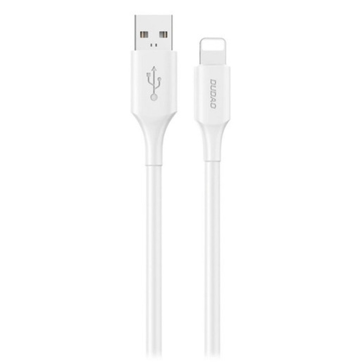 Dudao l2sl adatkábel, usb - lightning, 6a, gyorstöltő, 120cm, fehér, kompatibilis: iPhone 14 Plus / 14 Pro Max / 14 Pro