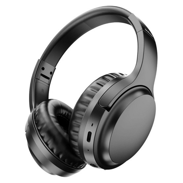 Dudao x22pro bluetooth fejhallgató sztereo, v5.3, mikrofon, 3.5mm jack aljzat, fekete