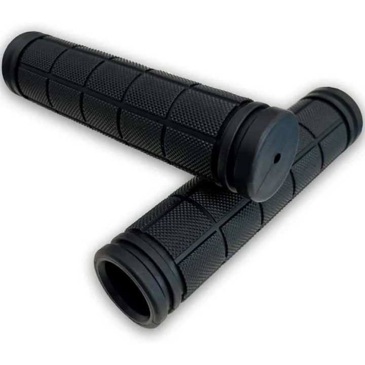 Kerékpár markolat, csúszásmentes gumi, 22mmx120mm, fekete, 2 darabos szett