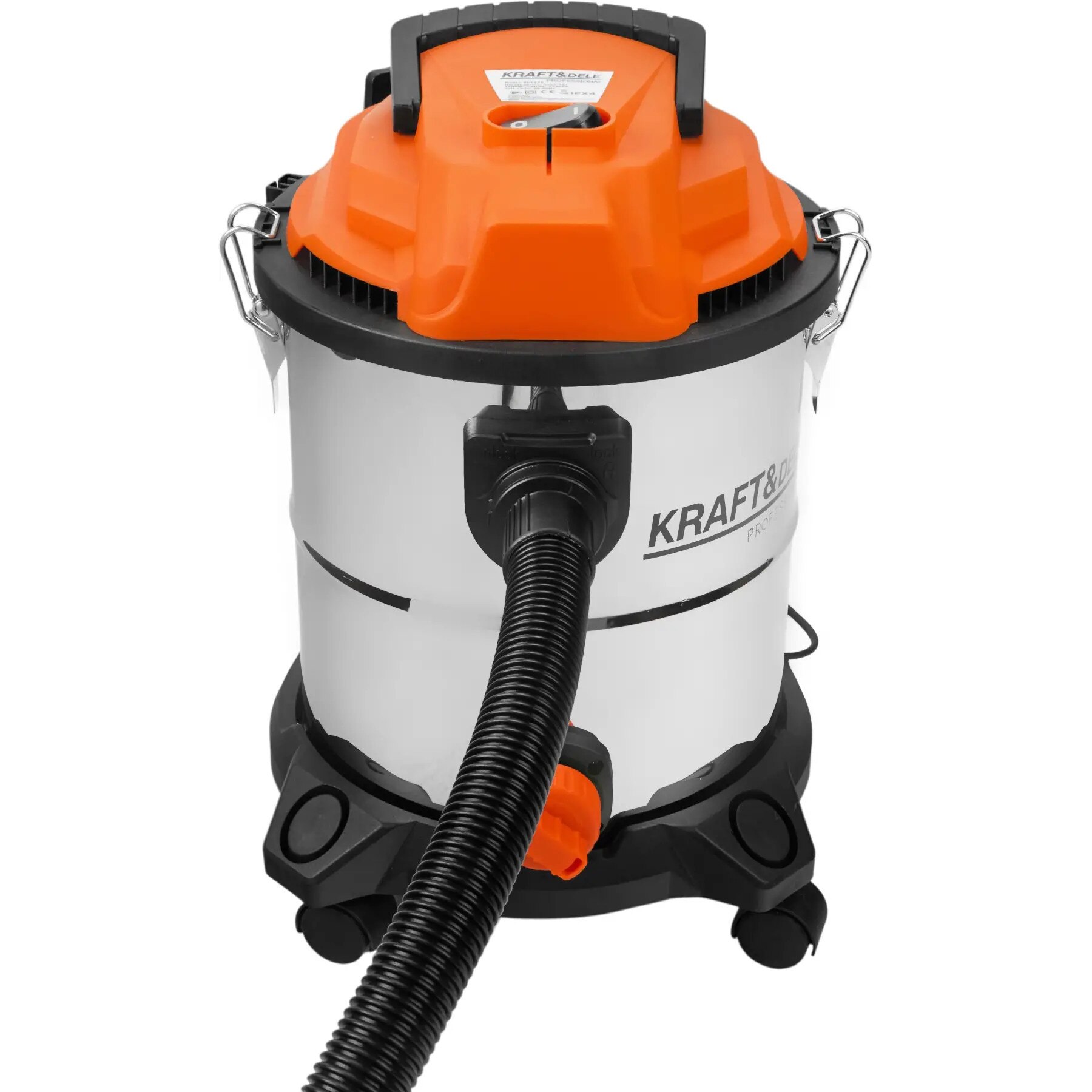Aspirator umed uscat Kraft&Dele, 20L inox, 1600W, filtru HEPA, functie suflare, KD5178