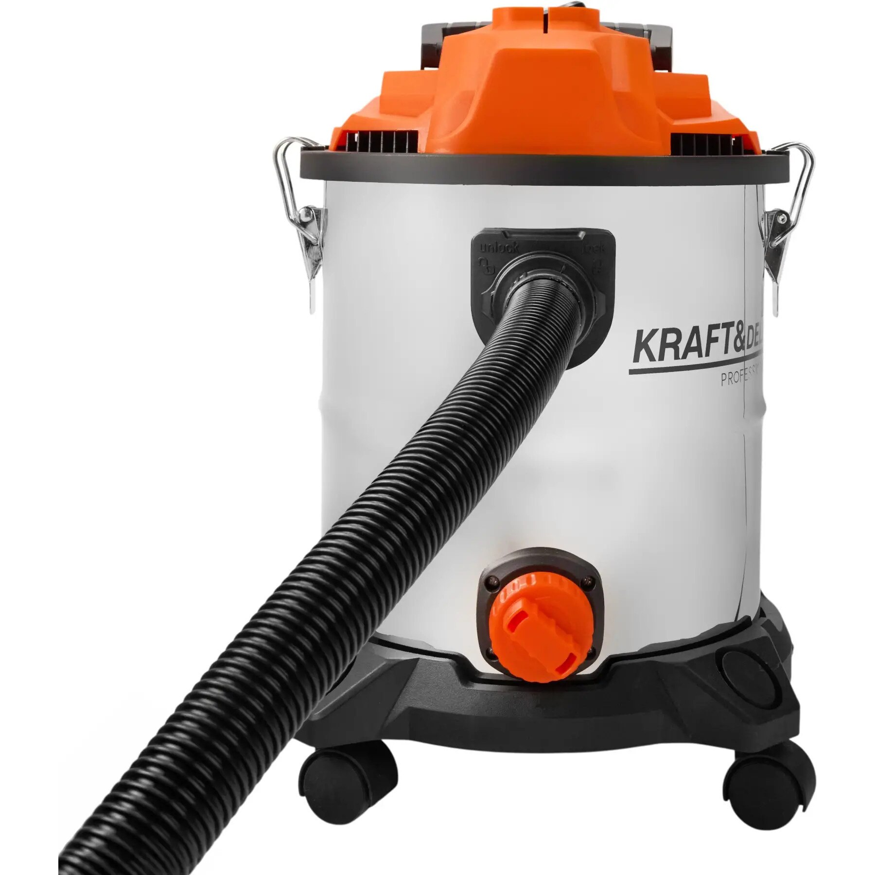 Aspirator umed uscat Kraft&Dele, 20L inox, 1600W, filtru HEPA, functie suflare, KD5178