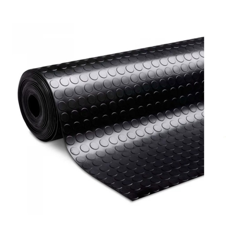 Covor din cauciuc cu buline, antiderapant pentru podele, grosime 3mm, latime 140cm