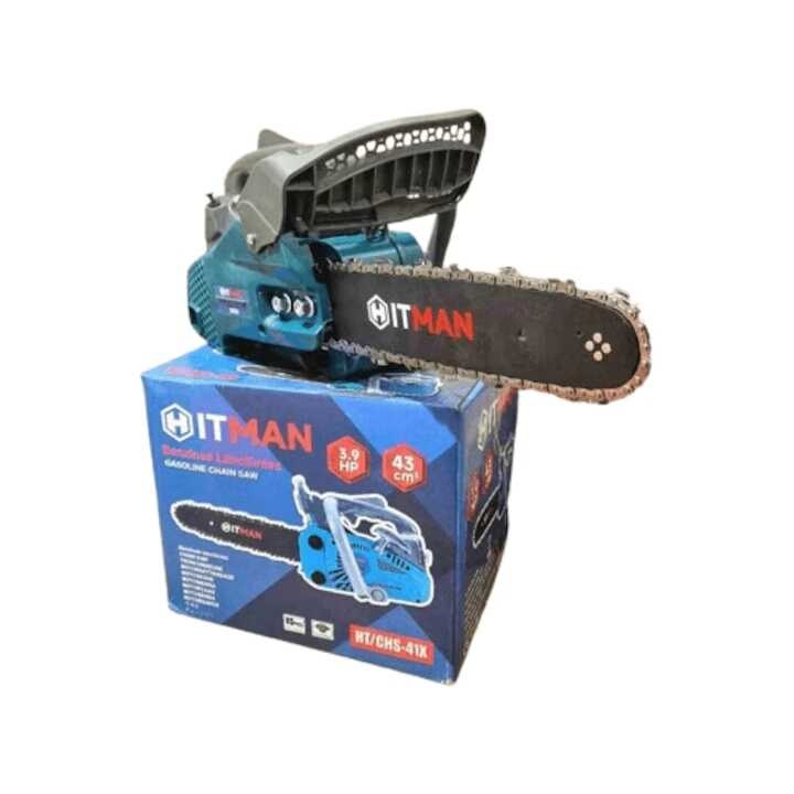 Egykezes mini benzinmotoros láncfűrész, Hitman, 45ccm, 5.5HP, ergonomikus, kompakt
