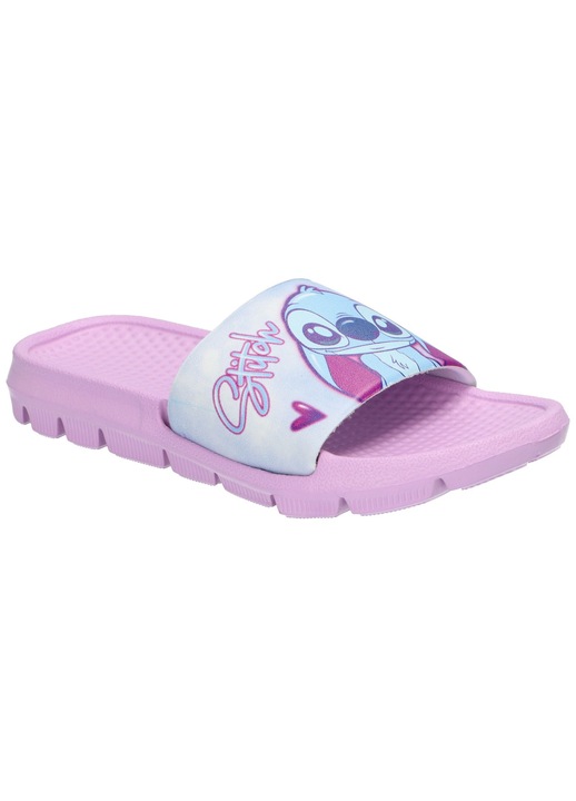 LEOMIL LS2270 gyerek papucs, Lilo & Stitch Disney, EVA hab, belebújós, strand medence, Lila