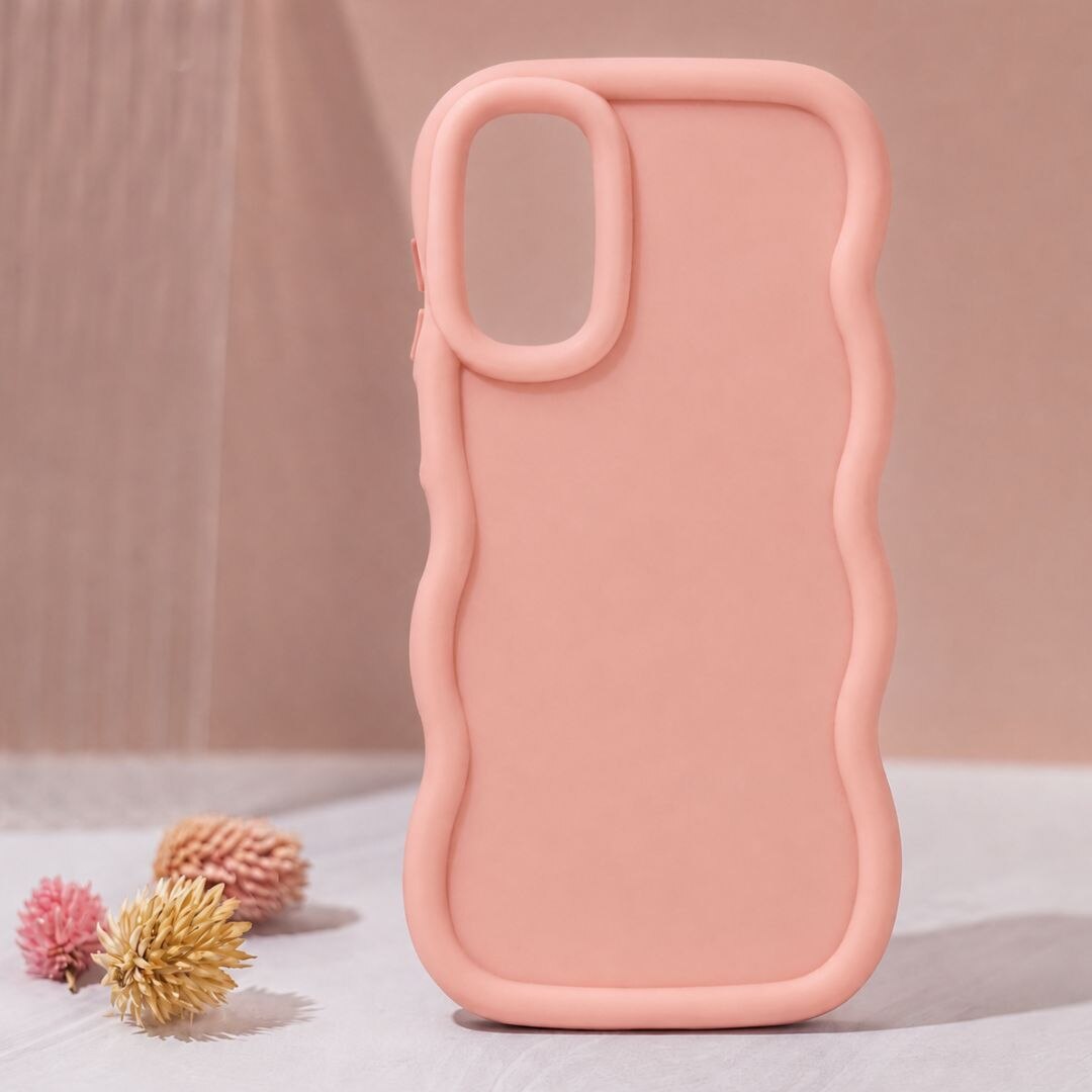 Husa pentru Samsung Galaxy A15, protectie Anti-Soc si design ondulat Candy - Roz Roz