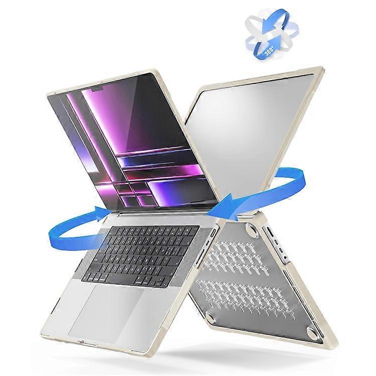 Husa laptop 16 inch PC TPU khaki antisoc