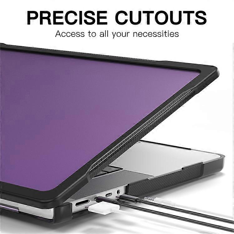 Husa laptop transparenta PC TPU 16 inch, protectie soc, gauri racire