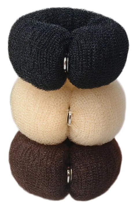 Accesoriu par, formator coc, elastic, negru, 18x4x1cm