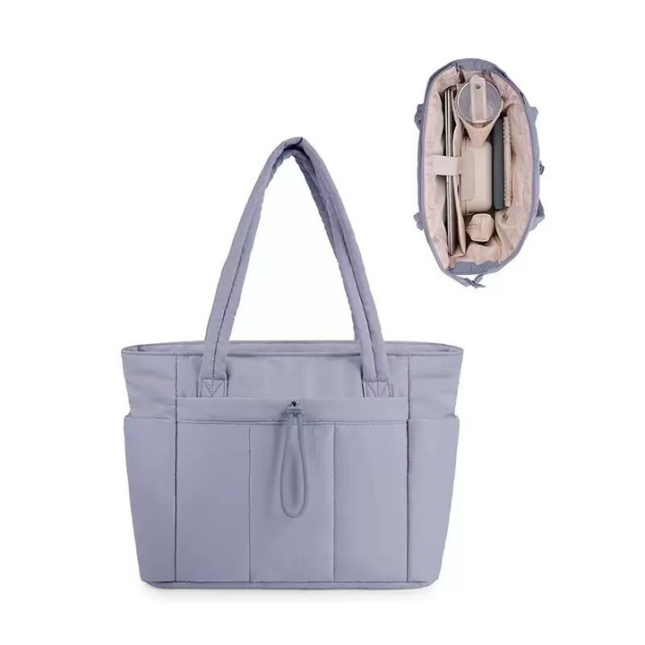 Geanta laptop violet 15.6 inch usoara si spatioasa cu compartimente multiple