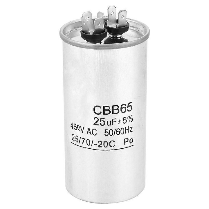 Kondenzátor 25uF 450V kerek alumínium 25x45mm