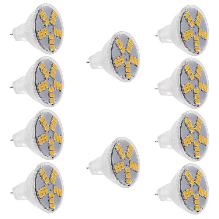 10 db MR11 LED izzó készlet 5W 600lm Meleg Fehér 3.5x3.5cm