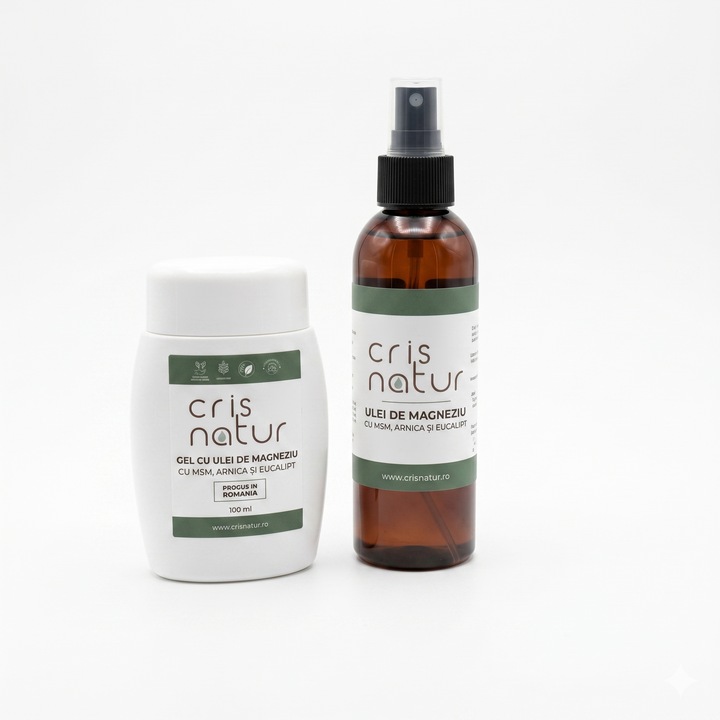 Gél szett 100 ml és magnézium olaj MSM-mel, árnikával és eukaliptusszal 200 ml, Cris Natur, uniszex, normál