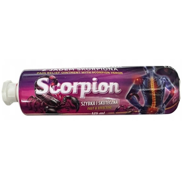 Fájdalomcsillapító kenőcs skorpióméreggel, mentollal és növényi kivonatokkal, izom- és ízületi fájdalmakra, 125 ml