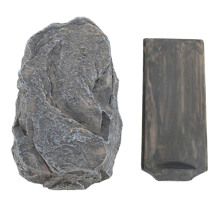 Kültéri kulcstartó doboz, műkő, időjárásálló, világoskék, 265g