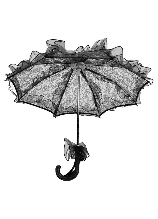 Umbrela parasol dantela handmade eleganta negru 60x56.5cm