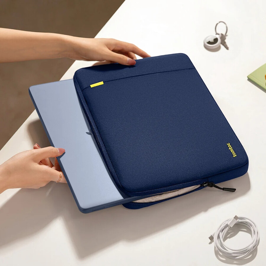 Husa Tomtoc Defender A13 compatibila cu Macbook Neo 13 inch 2026, Navy Blue