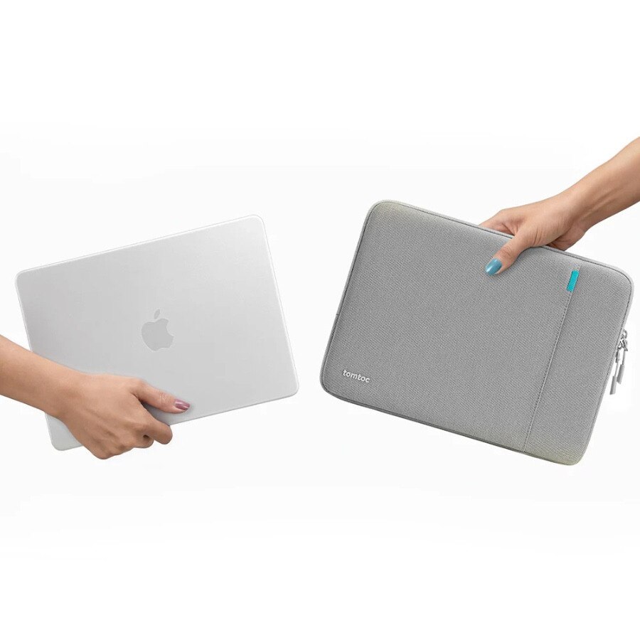 Husa Tomtoc Defender A13 compatibila cu Macbook Neo 13 inch 2026, Gri