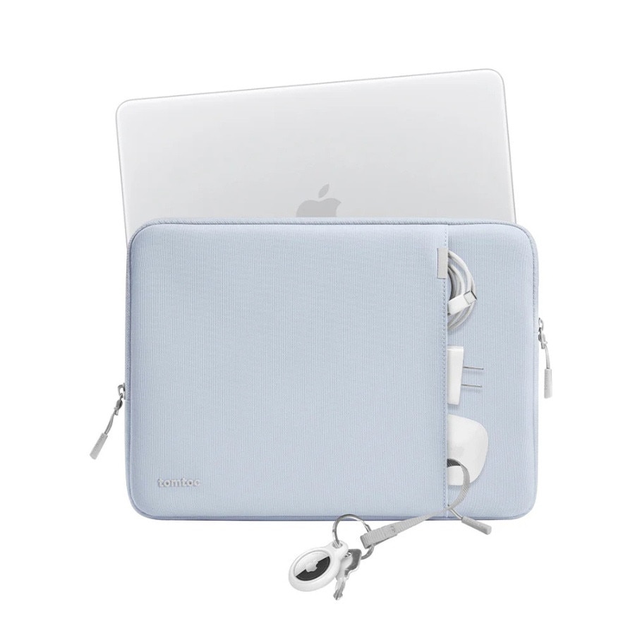 Husa Tomtoc Defender A13 compatibila cu Macbook Neo 13 inch 2026, Mist Blue