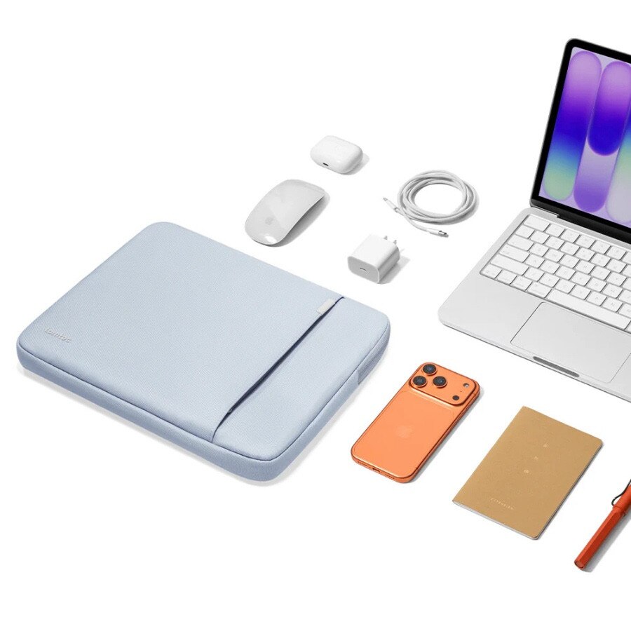 Husa Tomtoc Defender A13 compatibila cu Macbook Neo 13 inch 2026, Mist Blue