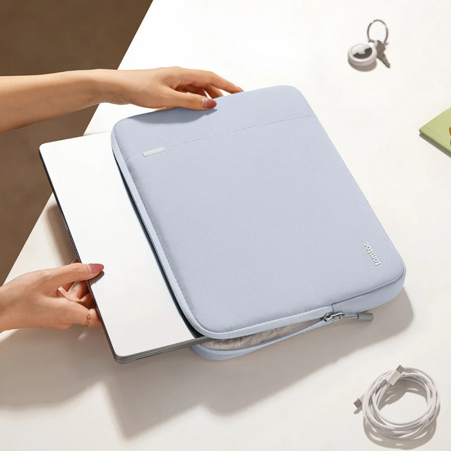 Husa Tomtoc Defender A13 compatibila cu Macbook Neo 13 inch 2026, Mist Blue