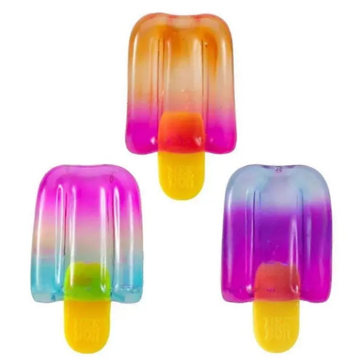 Jucarie squishy tip inghetata, fidget antistres pentru copii, multicolor, set 3 buc