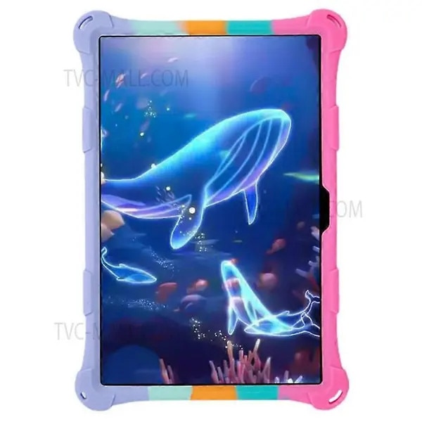 Husa tableta silicon roz cu suport si jucarie antistres 10.5inch