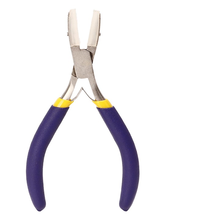 Lapos orrú fogó, mini, szénacél, kék, 12cm