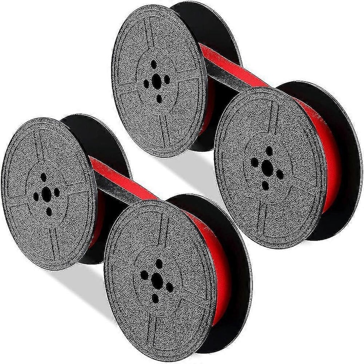 Set 2 benzi panglica masina de scris, rosu negru, 2x standard