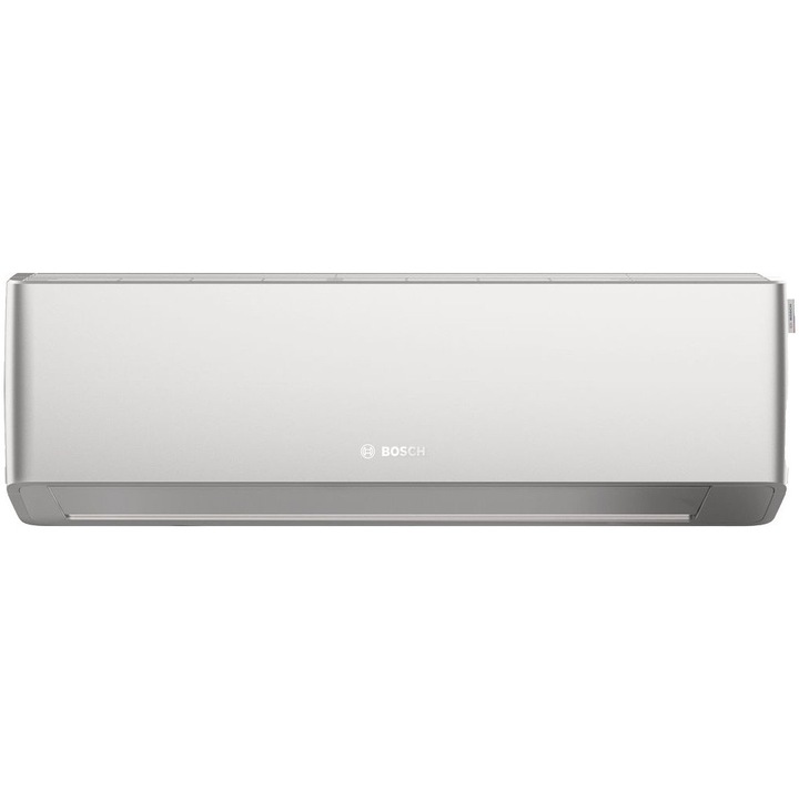 Aparat de aer conditionat Bosch Climate 7000i, 12000 BTU, Wi-Fi, Clasa A+++/A+++, Save Plus, Power Control, Wind Avoid Me,3D Airflow, i-Clean, Follow me, Silver